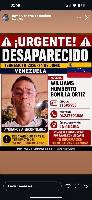 Foto de Williams Humberto Bonilla Ortiz