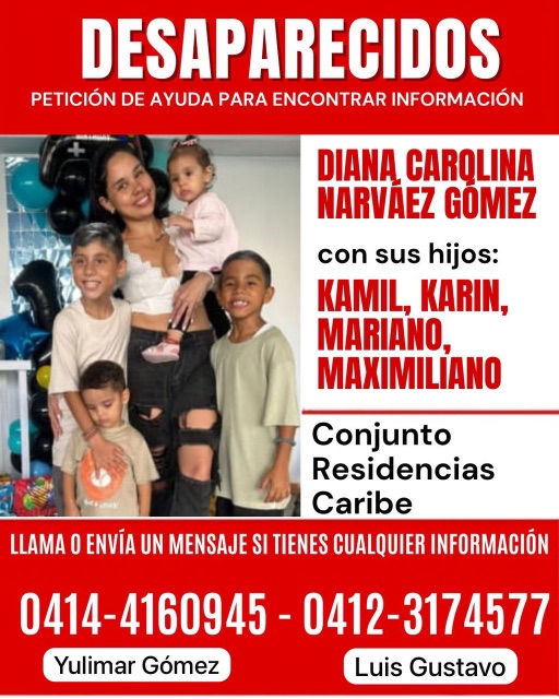 Foto de Diana y sus hijos