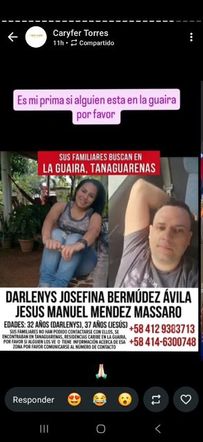 Foto de Darlenys Josefina Bermúdez y Jesús Manuel Méndez Masaro
