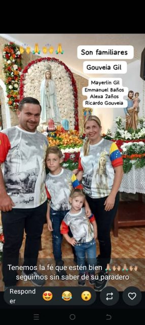 Foto de Ricardo Gouveia y su familia